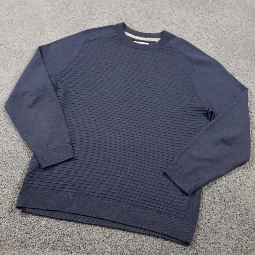 Tommy Bahama Sweater Pullover Mens Medium Crew Neck‎ Cotton Coolmax IslandZone
